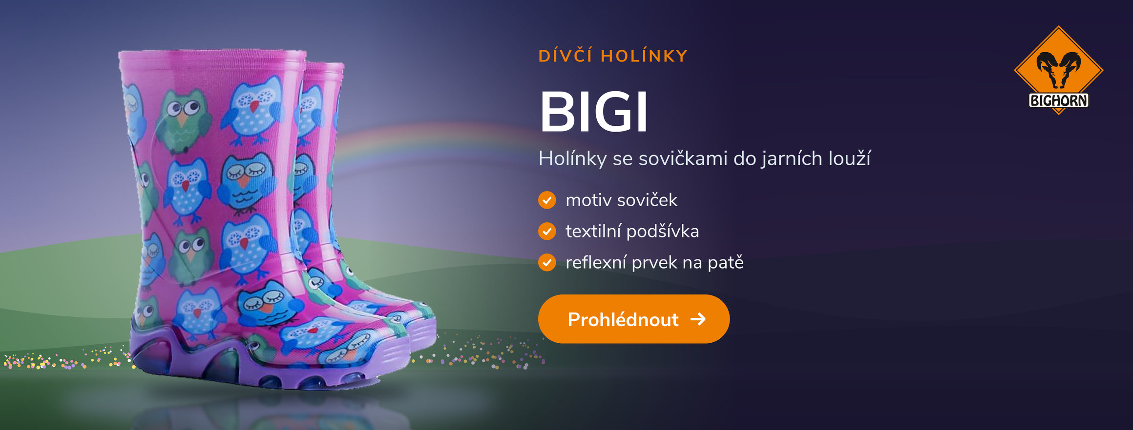 Dívčí holínky Bighorn BIGI sova